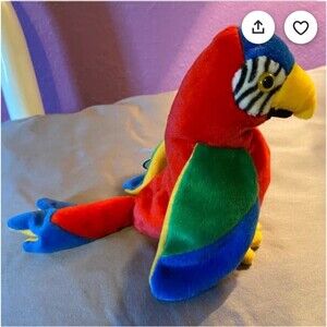 TY BEANIE BABIES "JABBER" THE PARROT BORN OCTOBER 10, 1097 NEW with Tags